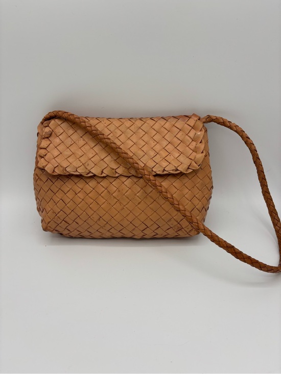 Loeffler Randall Handbags - Loeffler Randall Woven Leather Shoulder Bag - Camel